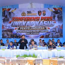 Polda Lampung Ungkap Kejahatan Ekonomi, Amankan Rokok Ilegal, Merkuri Tanpa Dokumen dan Produk Impor Ilegal