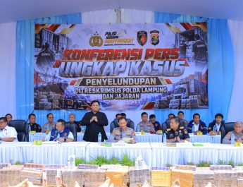 Polda Lampung Ungkap Kejahatan Ekonomi, Amankan Rokok Ilegal, Merkuri Tanpa Dokumen dan Produk Impor Ilegal